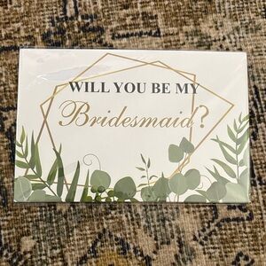 Bridesmaid Proposal Card with Greenery Design